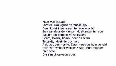 er komt ineens een fanfare binnen