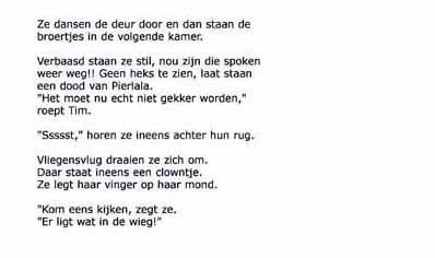 de clown zegt dat er wat in de wieg ligt