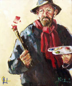 Jan van Gogh, geschilderd door Mieke van Zundert